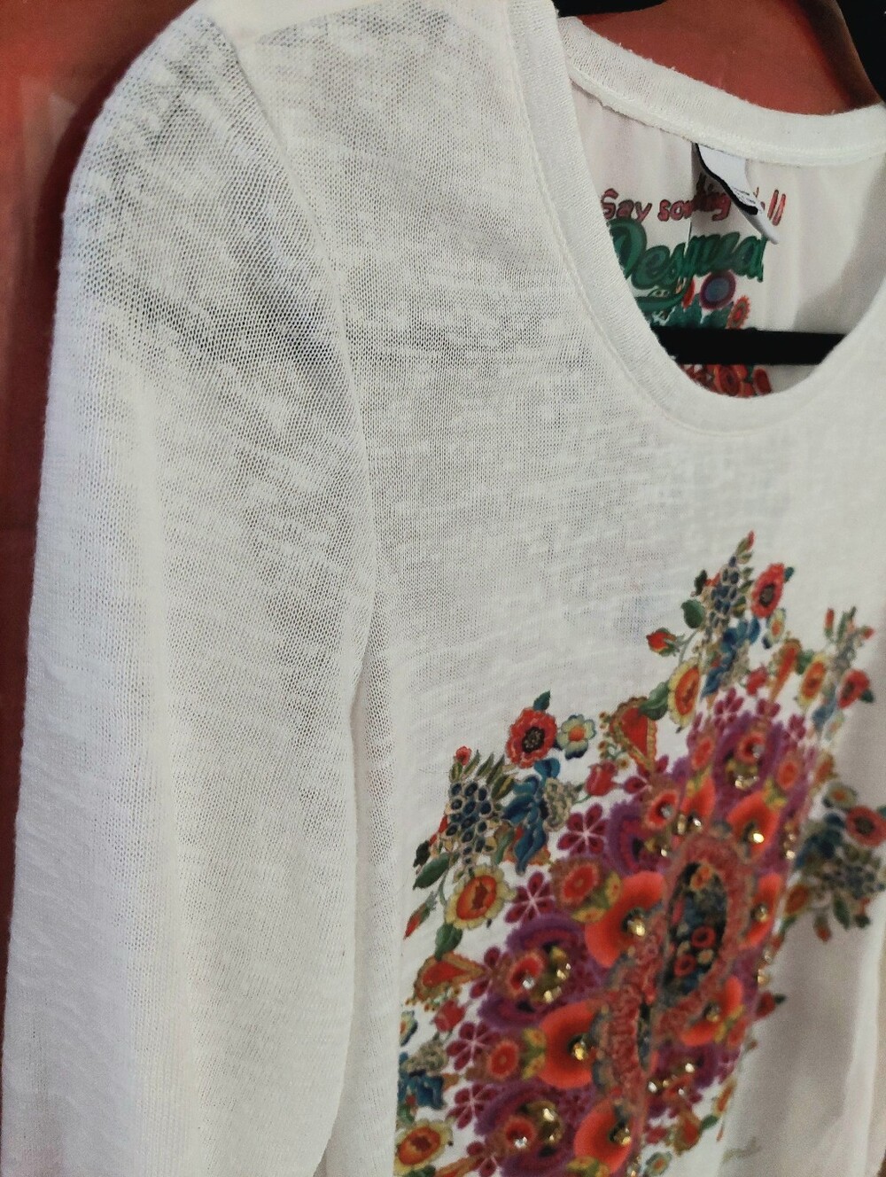 Desigual Prisca Mandala Hi-Low Tunic Top Size S - Picture 5 of 16